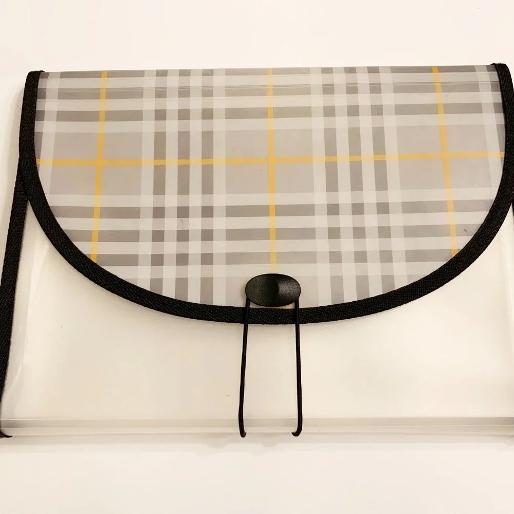 Set of (2) C-Line Plaid Expanding File, 1-1/2